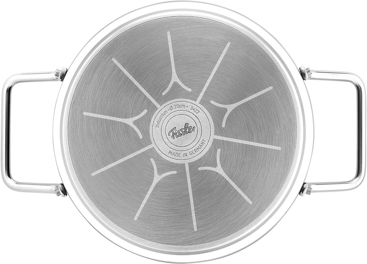 Fissler Adamant / Aluminium-Kochtopf (Ø 24 cm, 4,9L) Töpfe-beschichtet mit Metall-Deckel, antihaften