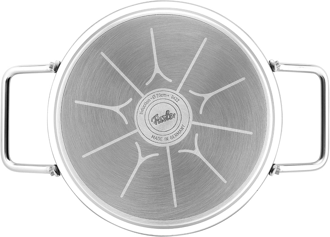 Fissler Adamant / Aluminium-Kochtopf (Ø 18 cm, 2L) Töpfe-beschichtet mit Metall-Deckel, antihaftend