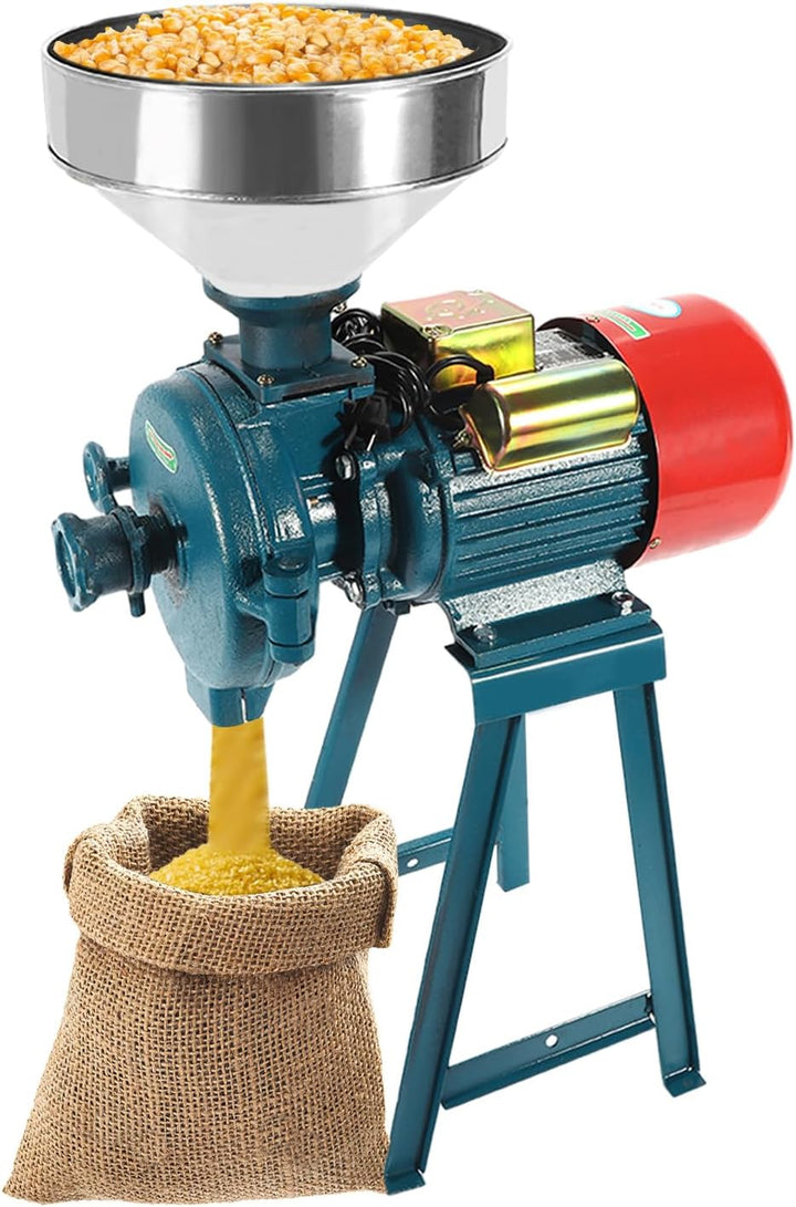 2200W 220V Getreidemühle, Elektrische Getreidemühle, Getreidemühle Mühle Nussmühle mit Trichter, Kom