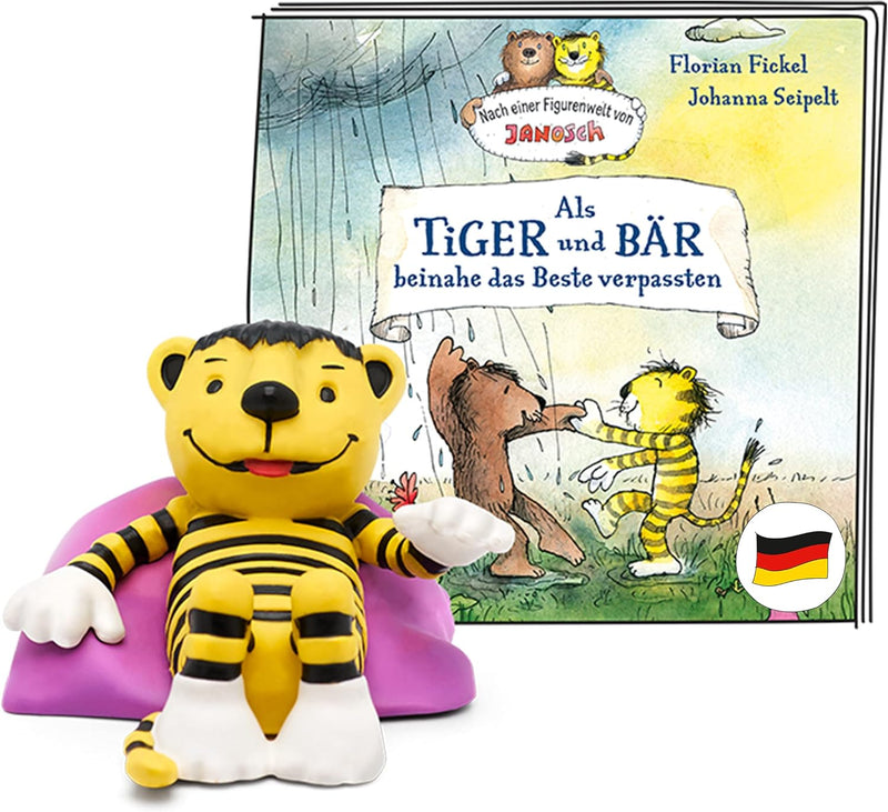 tonies Hörfigur für Toniebox, Janosch – Als Tiger und Bär beinahe das Beste verpassten, Hörspiel für