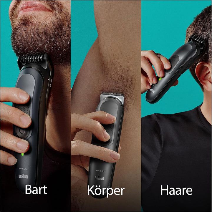 Braun All-In-One Bartpflege Bodygroomer Set, 17-in-1 Barttrimmer / Bartschneider, Nasenhaartrimmer,