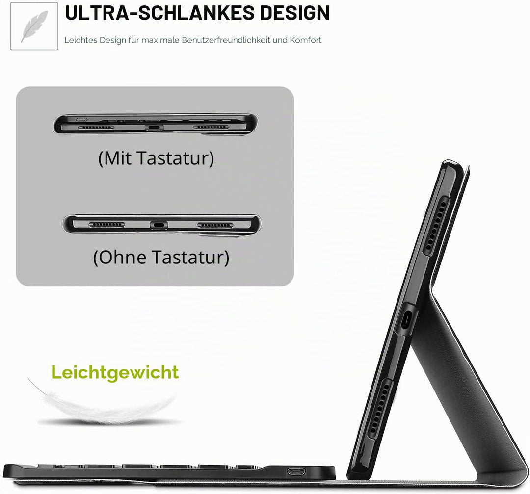 Wineecy Beleuchtete Tastatur Hülle für Xiaomi Pad 6 11 Zoll 2023 Tablet, Ultradünn leicht Schutzhüll
