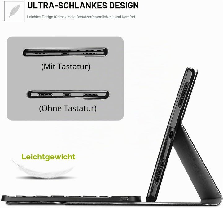 Wineecy Beleuchtete Tastatur Hülle für Xiaomi Pad 6 11 Zoll 2023 Tablet, Ultradünn leicht Schutzhüll