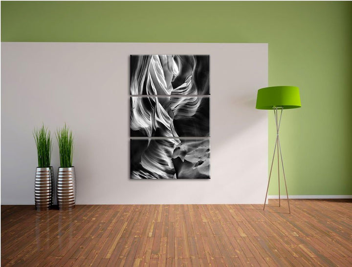 Pixxprint Antelope Canyon Arizona als Leinwandbild/Grösse: 3 Teilig (120x80) cm/Wandbild/Kunstdruck/
