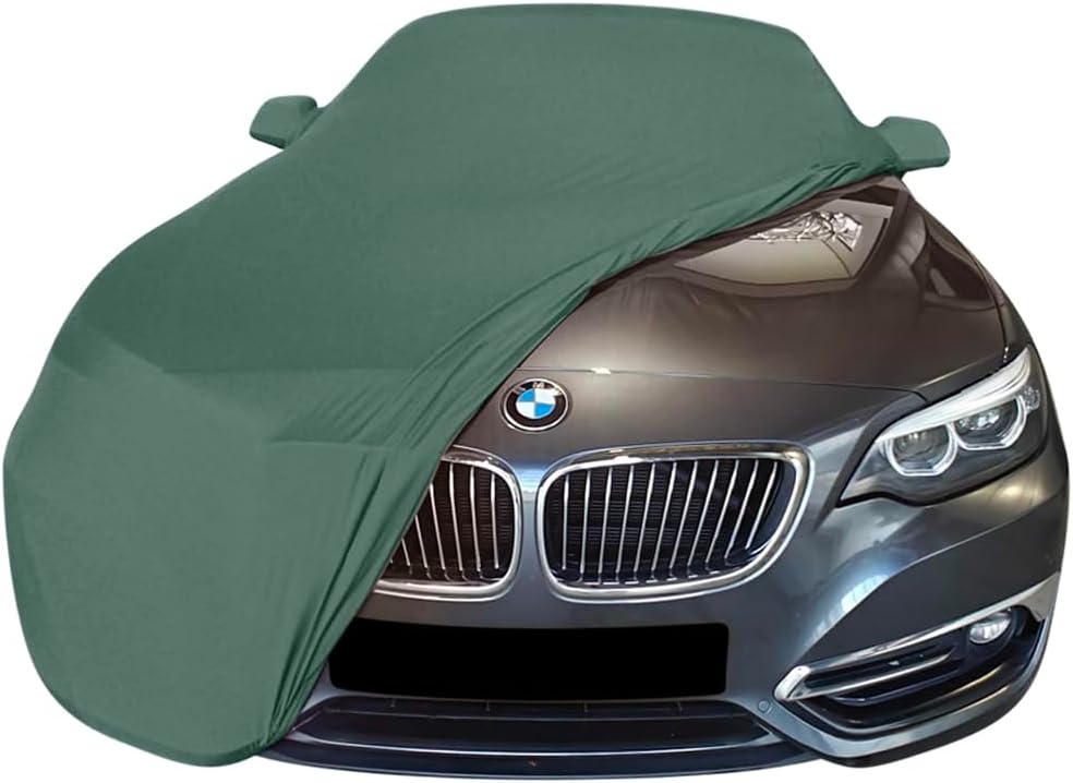 Indoor Autoabdeckung kompatibel mit BMW 2-Series F22 Coupe mit Spiegeltaschen SUPER Soft Stretch