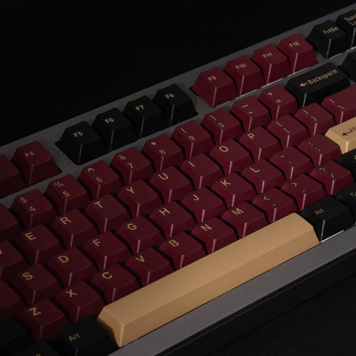 Double Shot Tastenkappen 173 Tasten Cherry Profil Red Samurai Keycaps Set für ANSI/ISO Layout Cherry