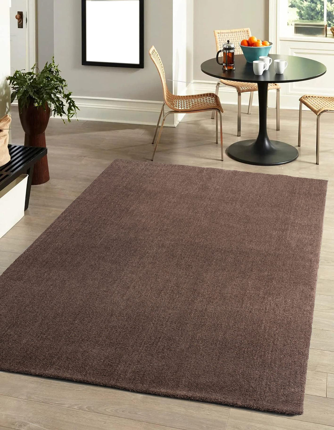 DomDeco Waschbarer Teppich Feel, super weicher und Flexibler 11mm Kurzflor für Wohnzimmer/Schlafzimm