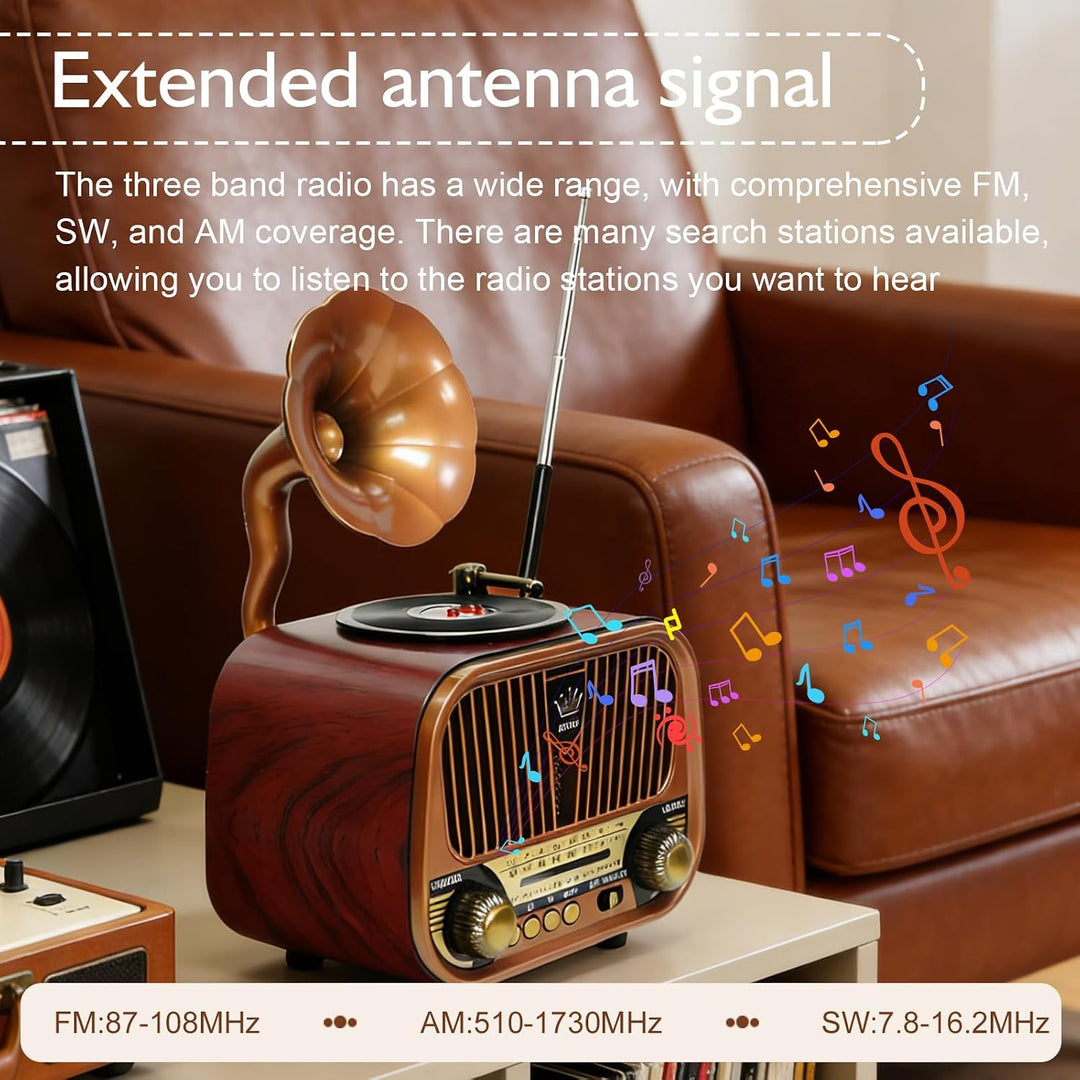 Retro Radio Mit Bluetooth, Nostalgie Radio Klein, Bluetooth Radios Retro, Für Wandern Camping Gesche