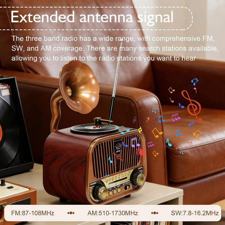 Retro Radio Mit Bluetooth, Nostalgie Radio Klein, Bluetooth Radios Retro, Für Wandern Camping Gesche