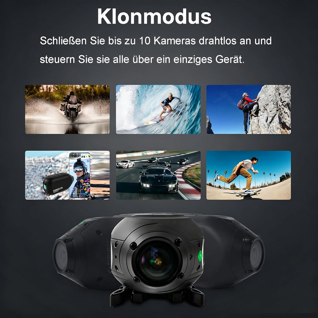 Drift Ghost XL Action Cam Motorrad – Full HD 1080P, 9h Akku, 140° Weitwinkel, 300° drehbar, IPX7 was