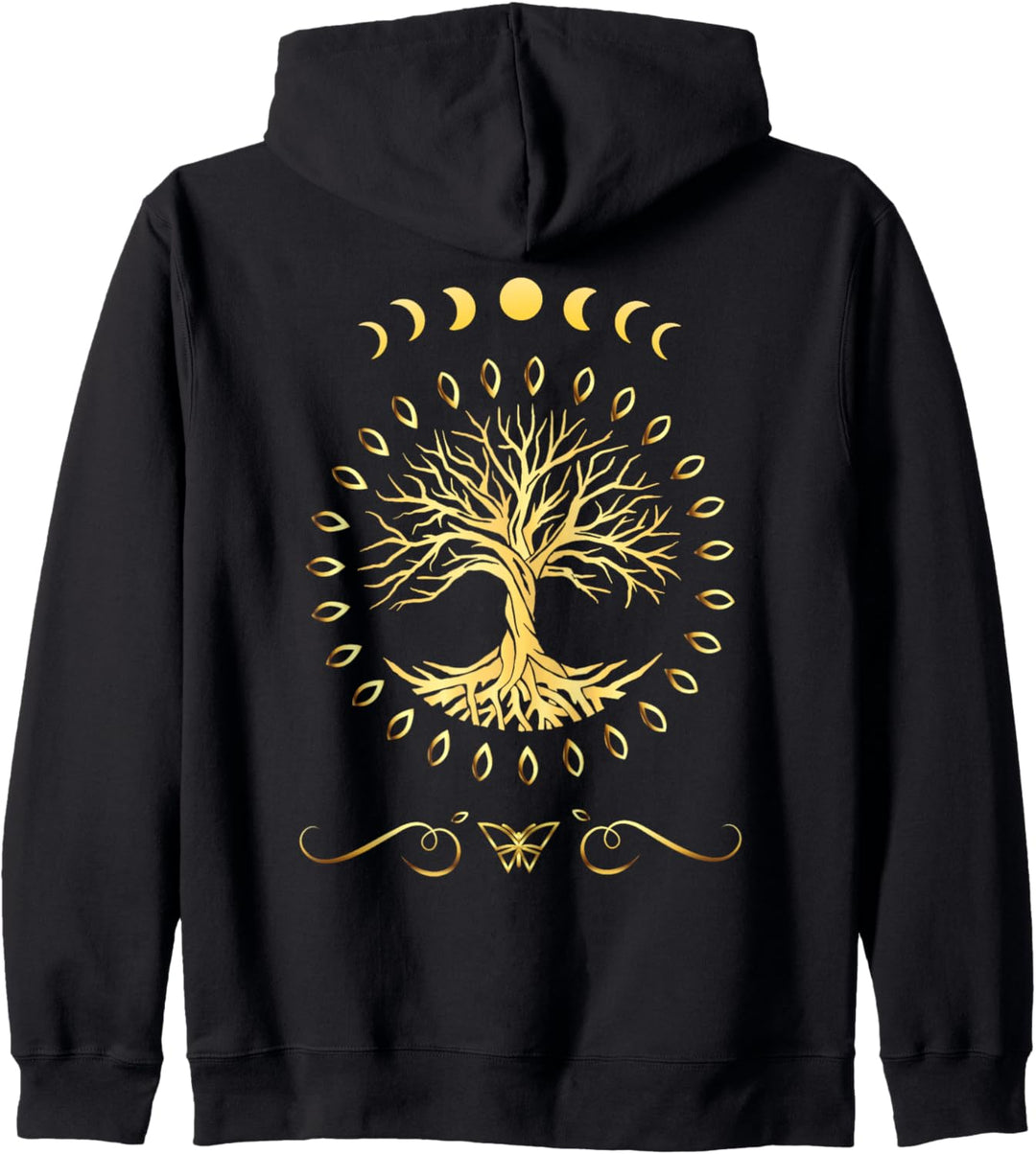 Dein Lebensbaum, Tree Of Life, Yoga Meditation. Rückendruck Kapuzenjacke