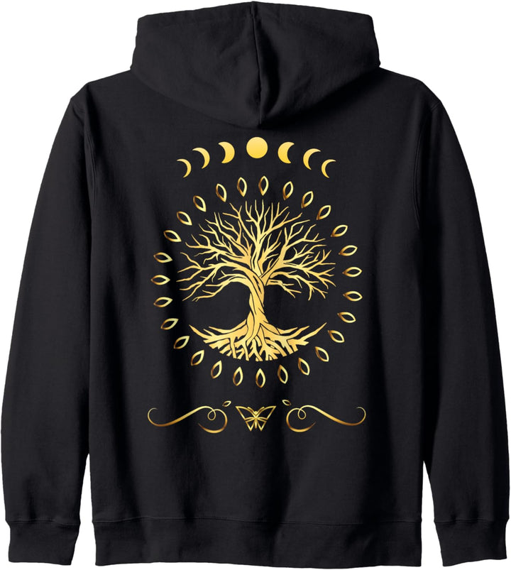 Dein Lebensbaum, Tree Of Life, Yoga Meditation. Rückendruck Kapuzenjacke