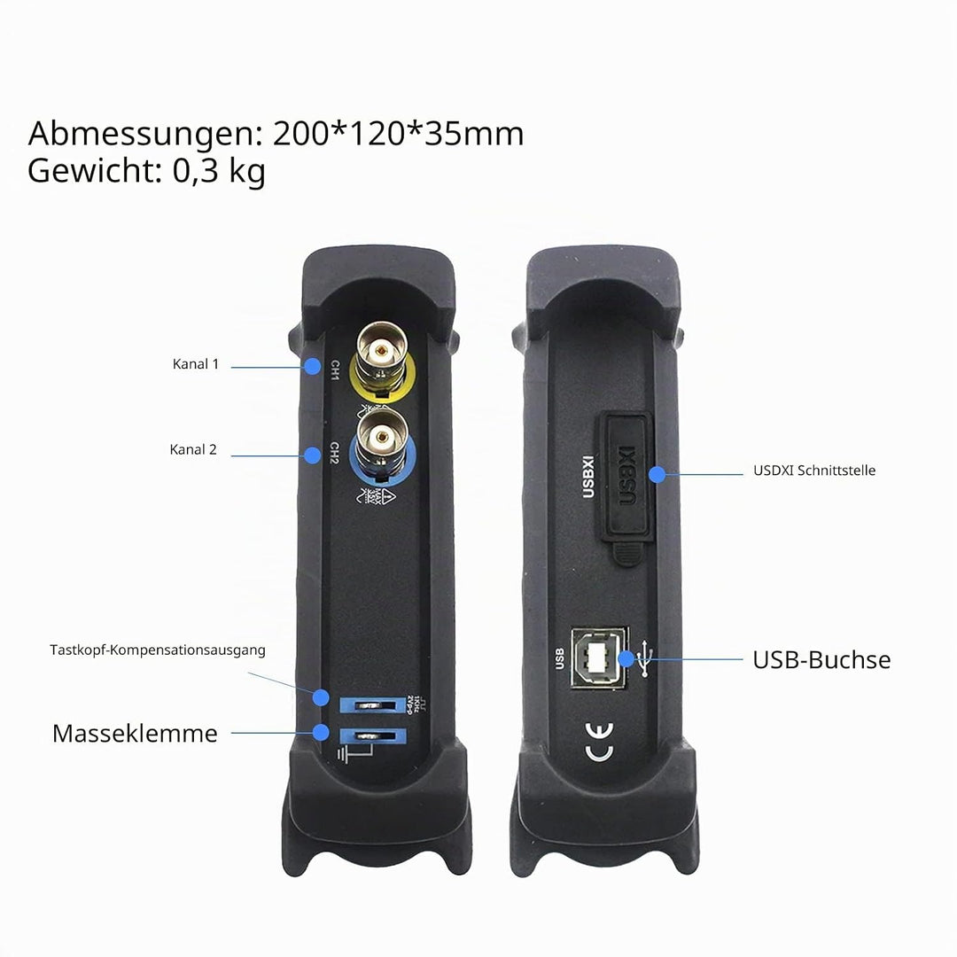 Hantek 6022BE 2-Kanal-USB-Digital-Speicher-Oszilloskop, 20 MHz, PC-basiert, 48 MSa/s