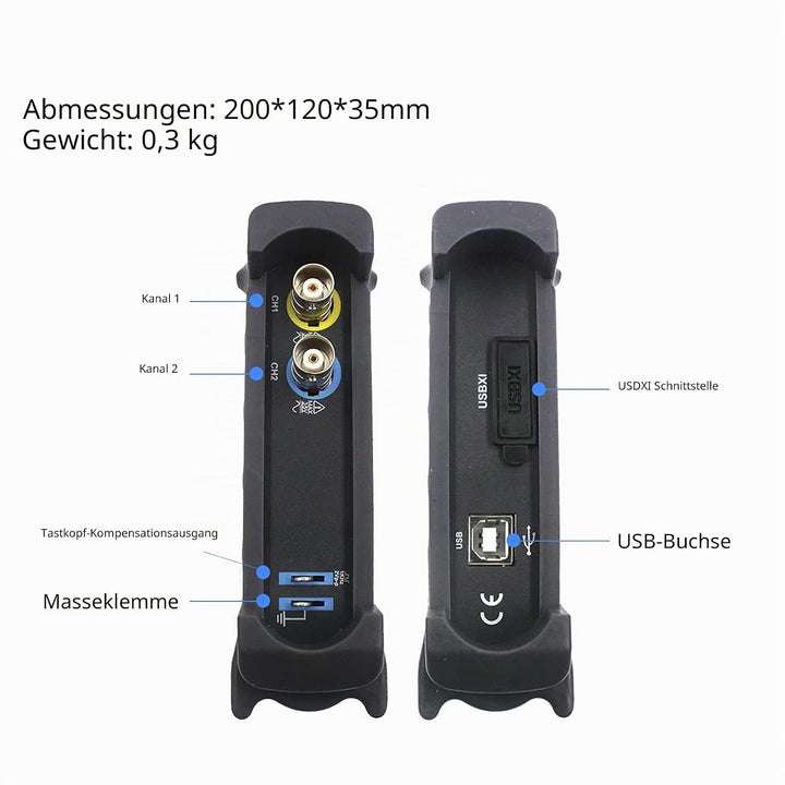 Hantek 6022BE 2-Kanal-USB-Digital-Speicher-Oszilloskop, 20 MHz, PC-basiert, 48 MSa/s
