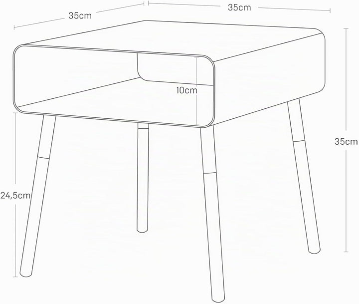 Low side table - Plain - white Weiss, Weiss