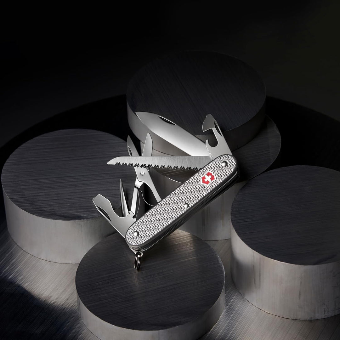 Victorinox, Taschenmesser, Farmer X Alox, 93 mm, silber (10 Funktionen, Klinge, Schraubendreher 3 mm