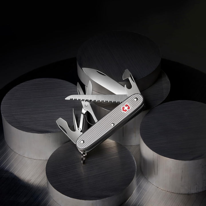 Victorinox, Taschenmesser, Farmer X Alox, 93 mm, silber (10 Funktionen, Klinge, Schraubendreher 3 mm