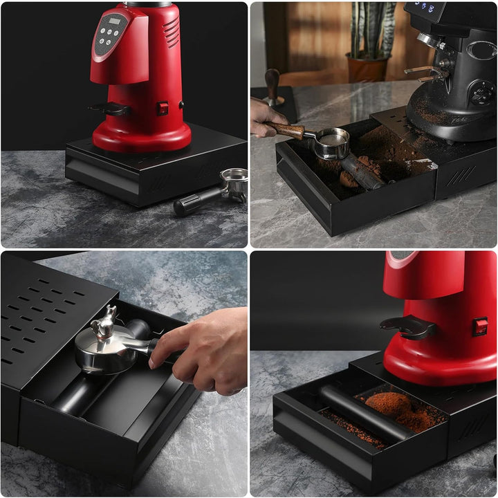 Kaffee-Klopfbox-Schublade, Kaffeesatz-Klopfbehälter mit Abnehmbarer Klopfstange Espresso-Klopfbox-Sc