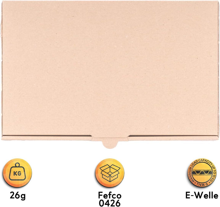 500 Maxibriefkartons Versandkartons Faltschachtel Faltkarton Maxibrief 180 x 100 x 30 mm, Braun, MB-