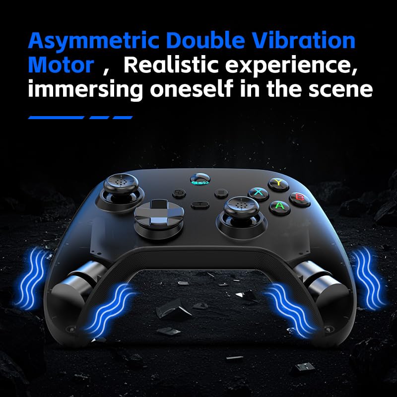 UHM PC Controller, Wireless 2.4G PC Gaming Controller PC Android Switch iPhone 6 Axis-Gyroskop,Hall-