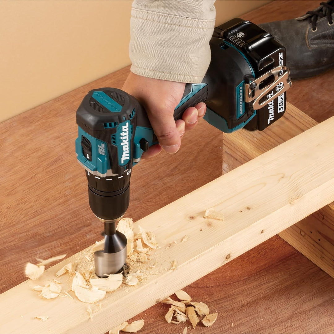 Makita DDF487RFE3 Akku-Bohrschrauber 18V - 3, 0 Ah, Akkus + Ladegerät im Transportkoffer, Petrol-Sch
