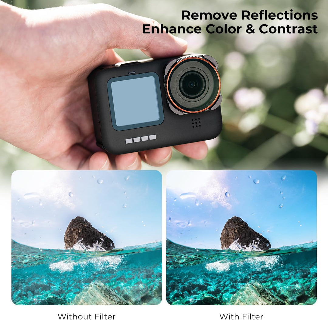 K&F Concept ND Filtersets mit Polfilter(CPL,ND8,ND16,ND32,ND64,ND1000) 6 Pack Filtersets Kompatibel