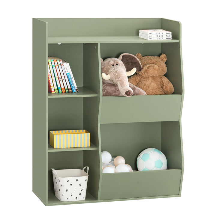 SoBuy Kinder Bücherregal Montessori Regal Kinderzimmer mit 5 Offenes Fach Kinderregal für Spielzeug