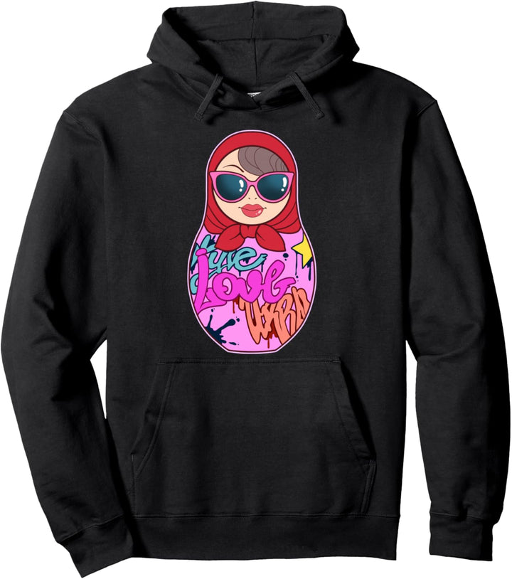 Bunte Graffiti Püppchen Punk Matroschka Sprayer Puppe Pullover Hoodie