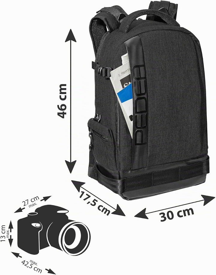 Pedea DSLR-Kamerarucksack Fashion Fotorucksack für Spiegelreflexkameras mit wasserdichtem Regenschut