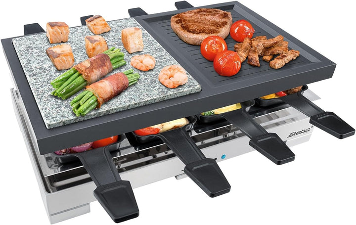 Steba RC 88 Premium Multi Raclette (1200 Watt, Pfännchenablage, 8