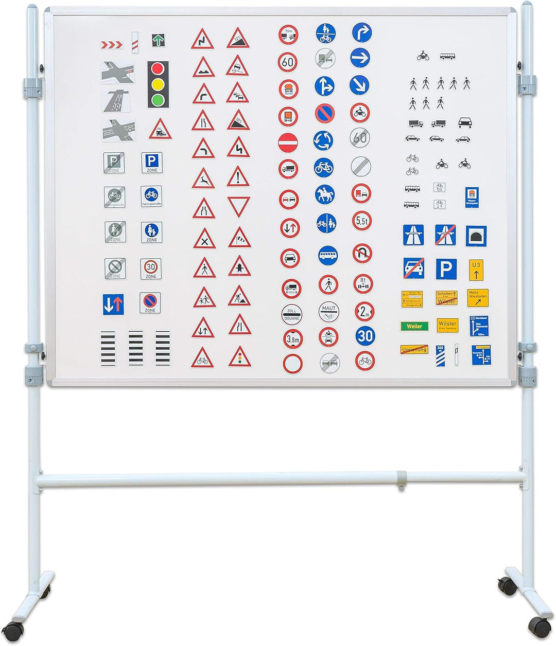 Betzold - Verkehrszeichen-Set Kinder magnetisch 218 Teile Verkehrsschilder Magnet Tafel