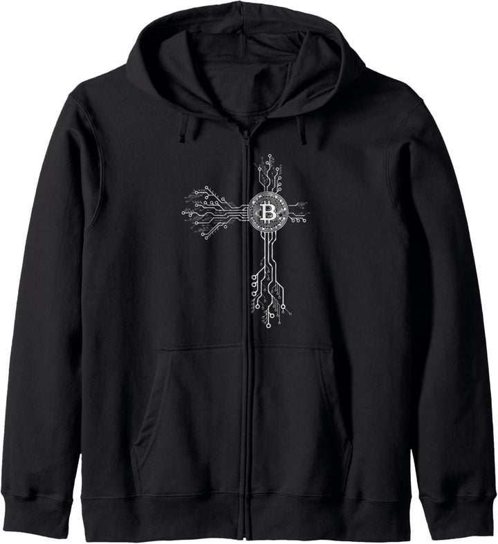 Bitcoin T-Shirt Kryptowährung BTC Logo Hodl Krypto Geschenk Kapuzenjacke