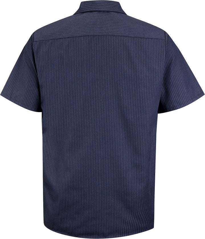 Red Kap Herren Men's Durastripe Performance Tech Work Shirt, Short Sleeve Button-Down-Arbeitshemd S