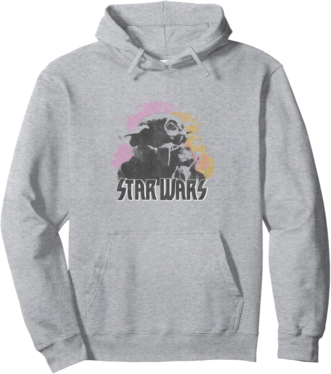 Star Wars: The Mandalorian The Child Faded Colorful Logo Pullover Hoodie