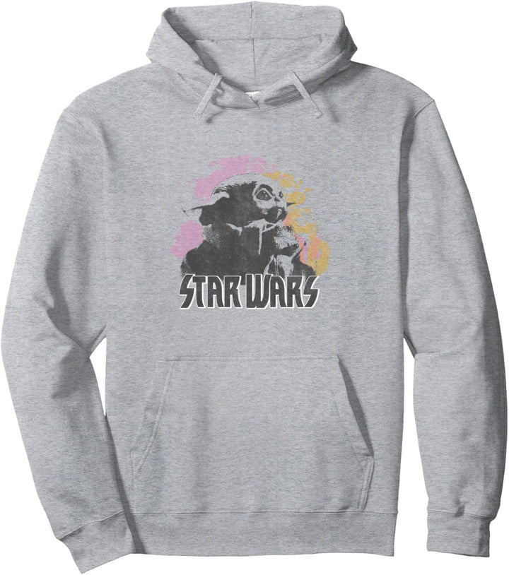 Star Wars: The Mandalorian The Child Faded Colorful Logo Pullover Hoodie