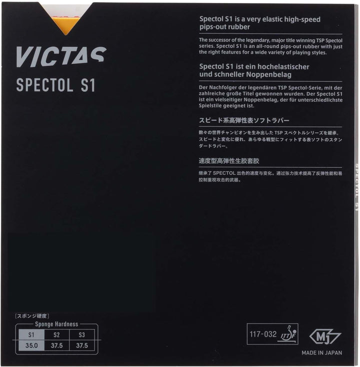 VICTAS Belag Spectol S1 rot 1,6 mm, rot 1,6 mm
