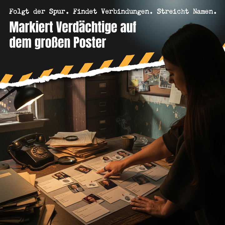Krimispiel „Der Fall: Tod im Rampenlicht“ – Mordfall lösen & Beweise analysieren – Ermittlerspiel mi