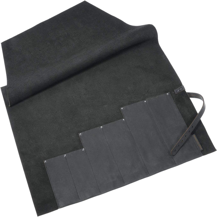 Rolltasche Kochmesser, Messerrolle, Messertasche, aus gewachstem Öko Rindleder, hergestellt in Deuts