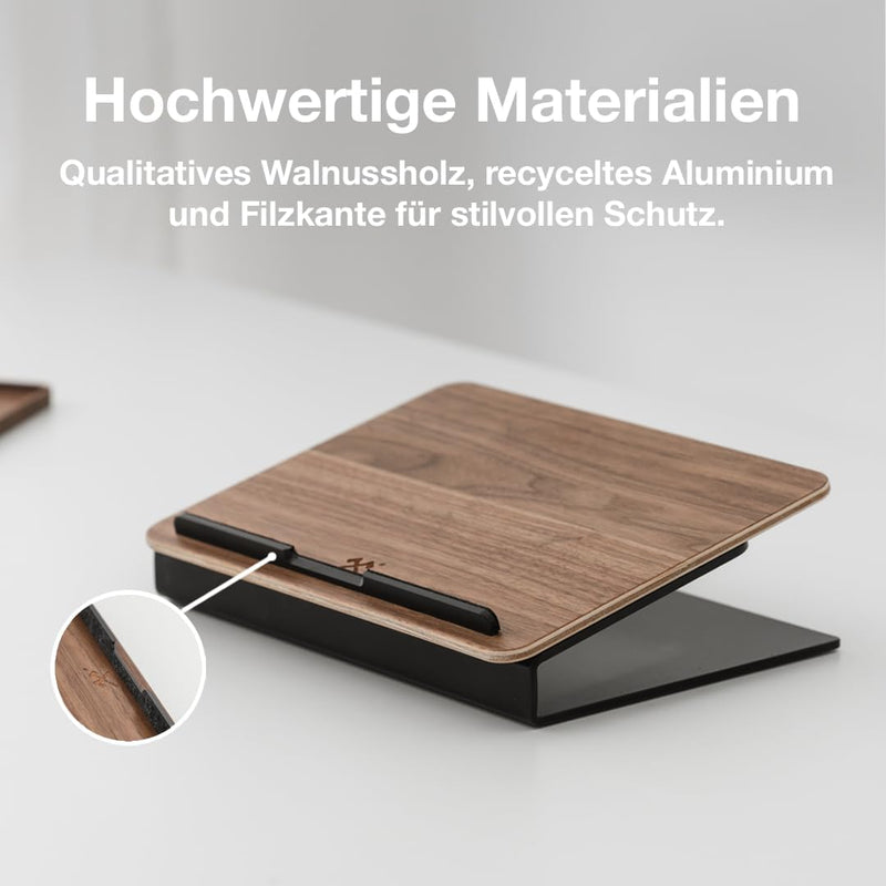 Woodcessories - Laptop Ständer Holz kompatibel für 10" - 16" MacBook Ständer, ergonomische Laptop Ha