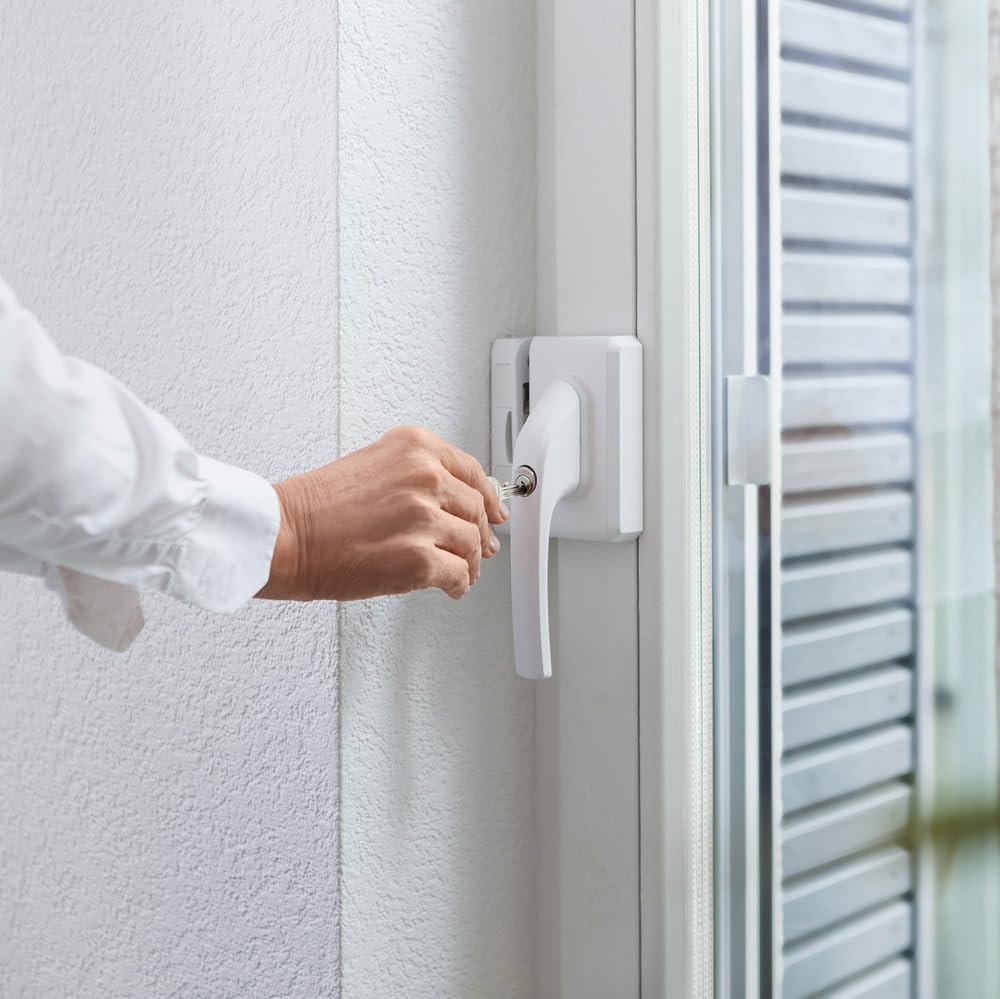 ABUS Fenster-Zusatzsicherung FO500N AL0125 - Fensterschloss mit Druckzylinder, gleichschliessend - A