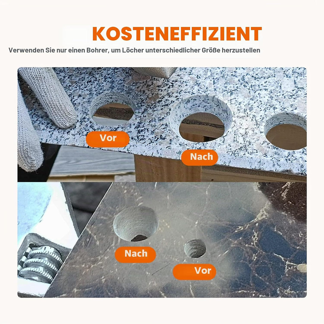 Diamant-Fasenbohrer 35mm - BRSCHNITT Diamant Fasenbits Fingerfräser zum Vergrössern Löcher in Fliese