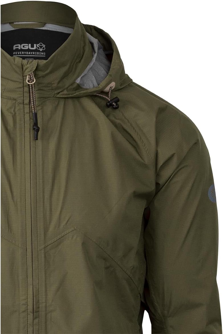 AGU Giacca Compact Rain Venture Unisex Verde Militare