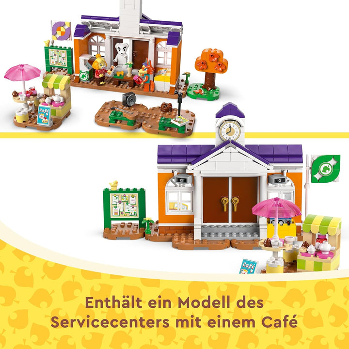 LEGO Animal Crossing K.K. spielt auf dem Festplatz, Bauspielzeug mit Café und Auto aus den Videospie