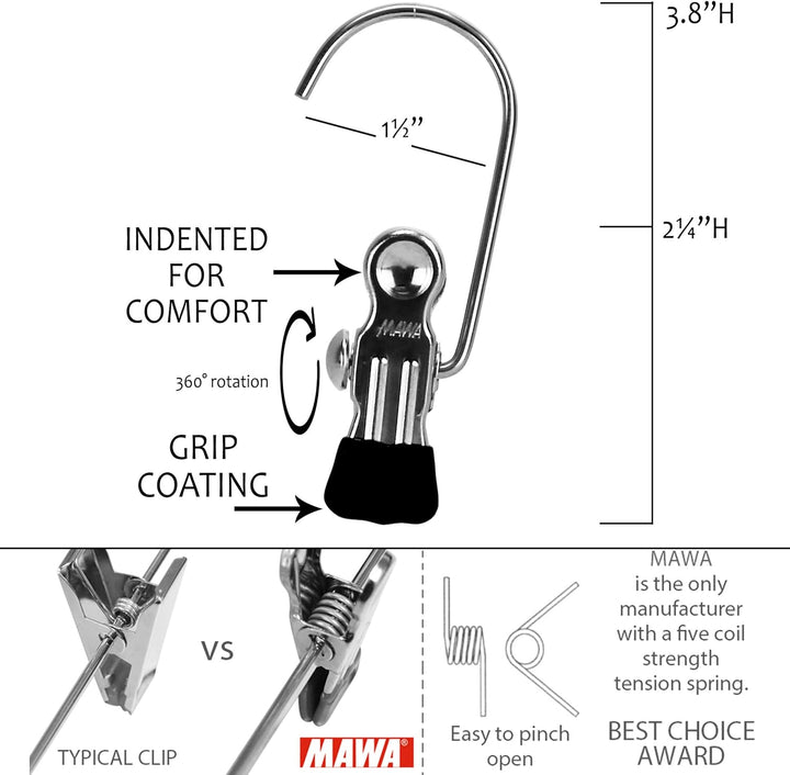 MAWA von Reston Macan Lloyd Zubehör Antirutsch Platzspar K-1 Single Clip Kleiderbügel schwarz, Schwa