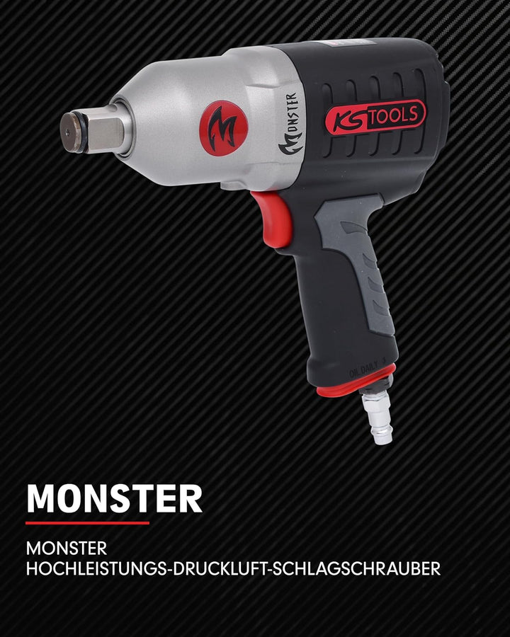 KS Tools Hochleistungs Schlagschrauber Druckluft MONSTER 3/4" 515.3785 I 3-fache Drehmomentvorwahl 5