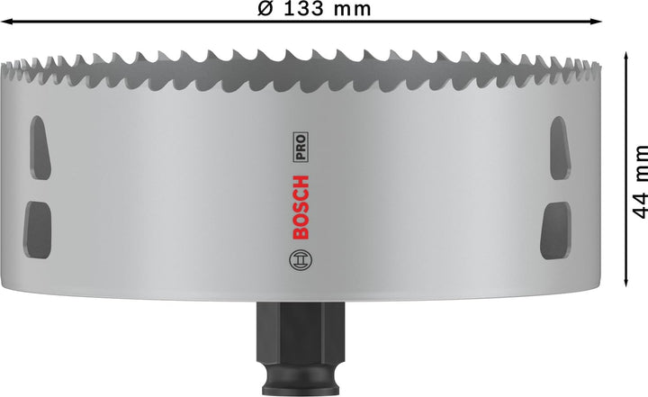 Bosch 1x PRO Multi Material Power Change Plus Lochsäge (für Weichholz, Trockenbauwand, Ø 133 mm, Pro