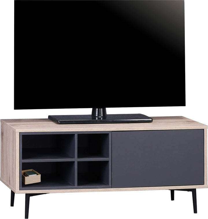 Sit Möbel TV Lowboard, 100% MDF mit glatter Dekorfolie, Dunkel, Natur, 47,5x38,5x28 cm