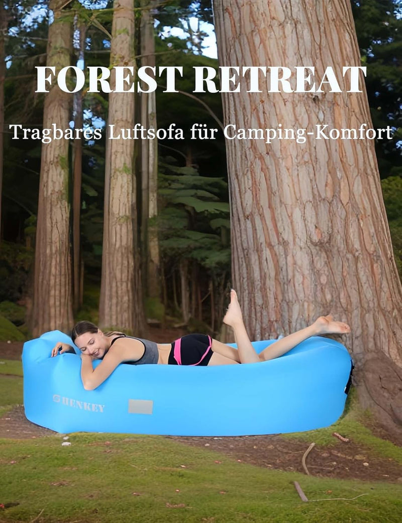 Aufblasbarer Safa, Wasserdichtes Luftsofa mit Tragbarem Paket, Aufblasbare Liege,Luft Sofa Couch für