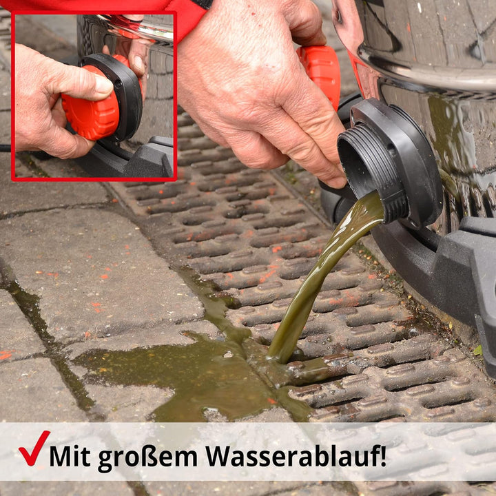 Hecht Nass und Trockensauger – starker Industriestaubsauger mit Steckdose – Einschaltautomatik – 35
