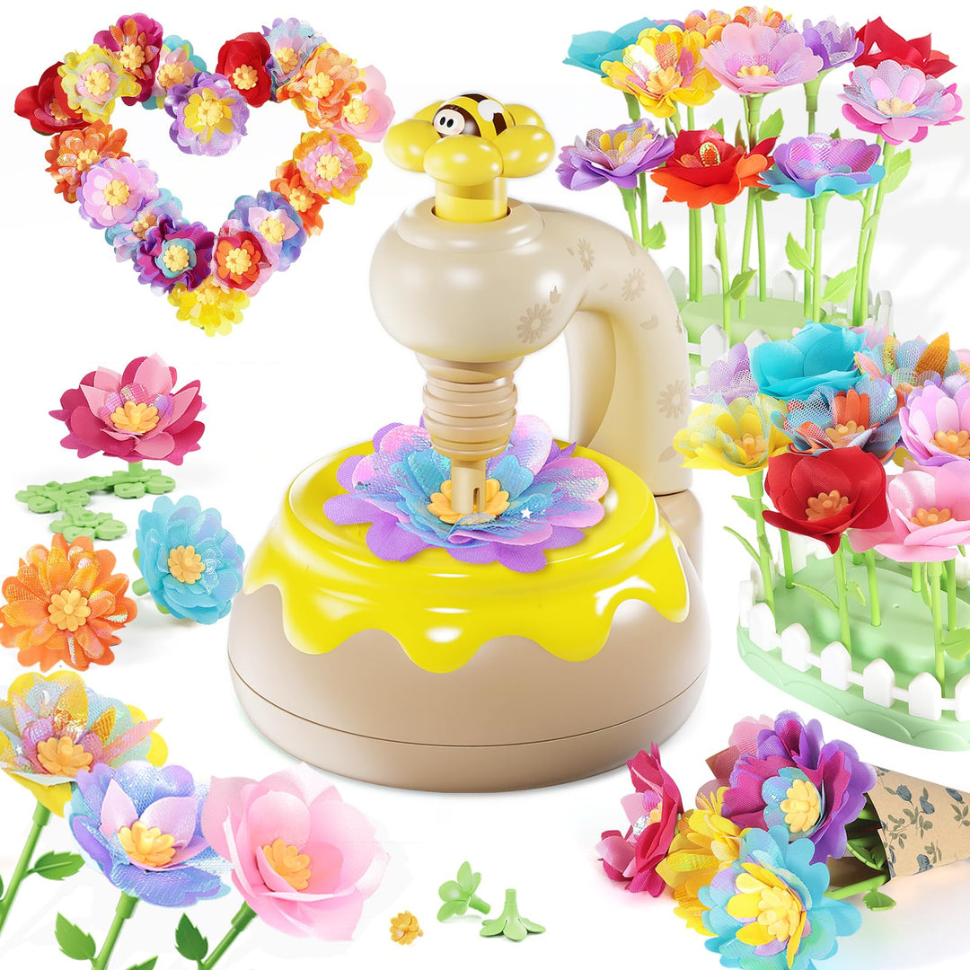 Blumenstrauss-Bastelset, DIY Blumen Bastelset Kinder, Kunsthandwerk-Lernspielzeugset für Mädchen im